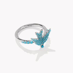 Kendra Scott Melody Bird Silver Cocktail Ring. SZ 7/8